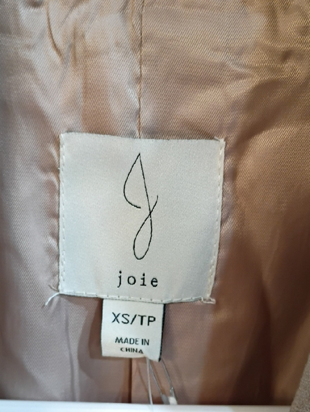 NWT Joie Soft Beige Lined Vest - Picture 3 of 8